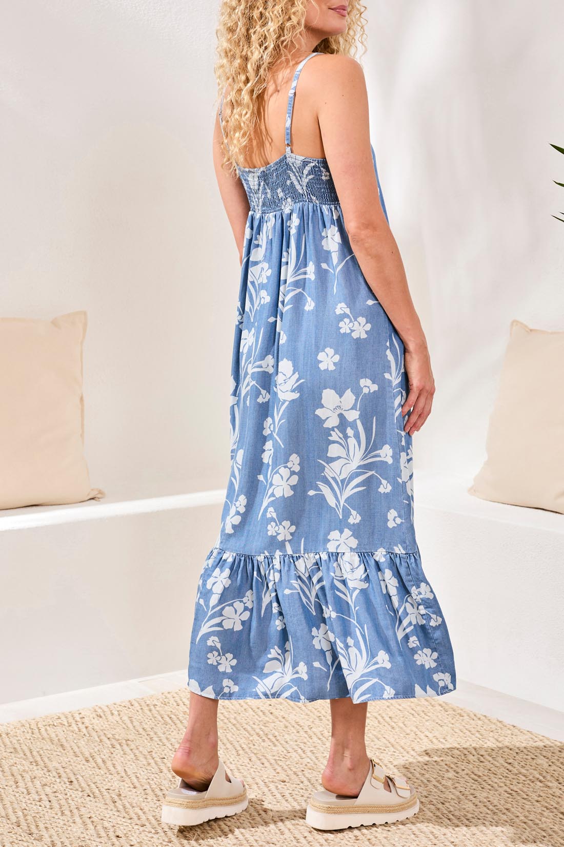Seaside Blue Print Dress - 6145O