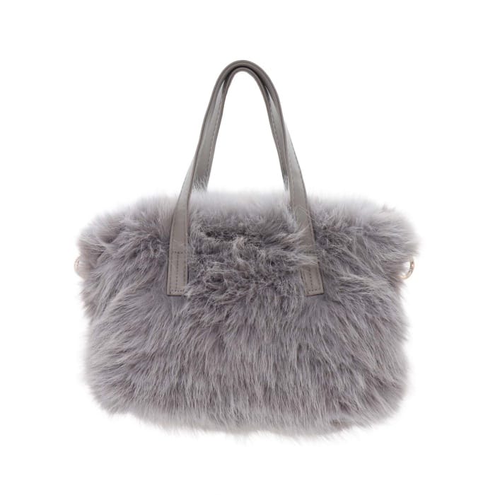 Grey Faux Fur Bag - 7007912