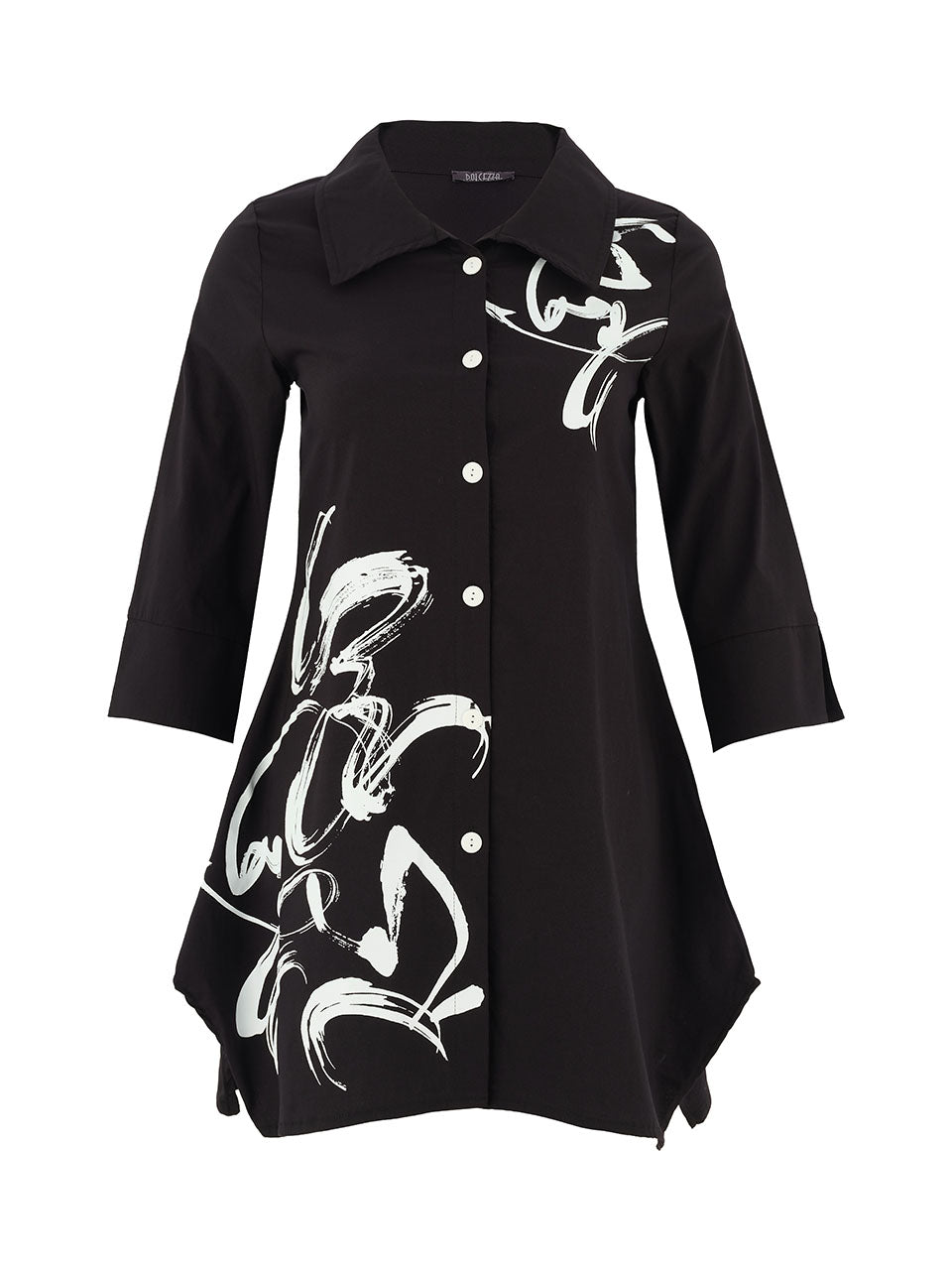 Black Long Line Shirt - 75125