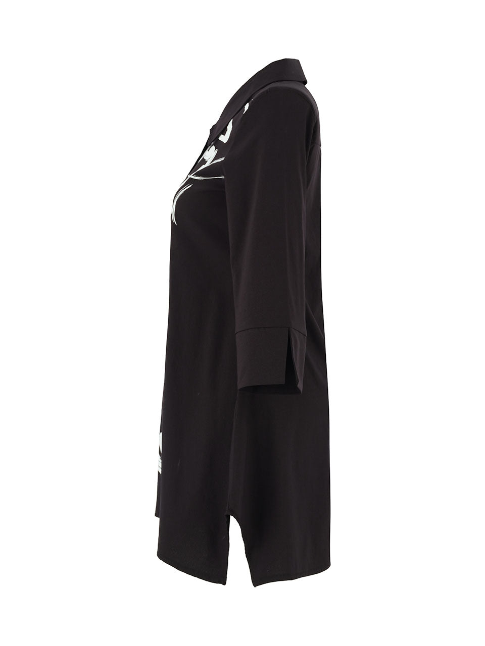 Black Long Line Shirt - 75125