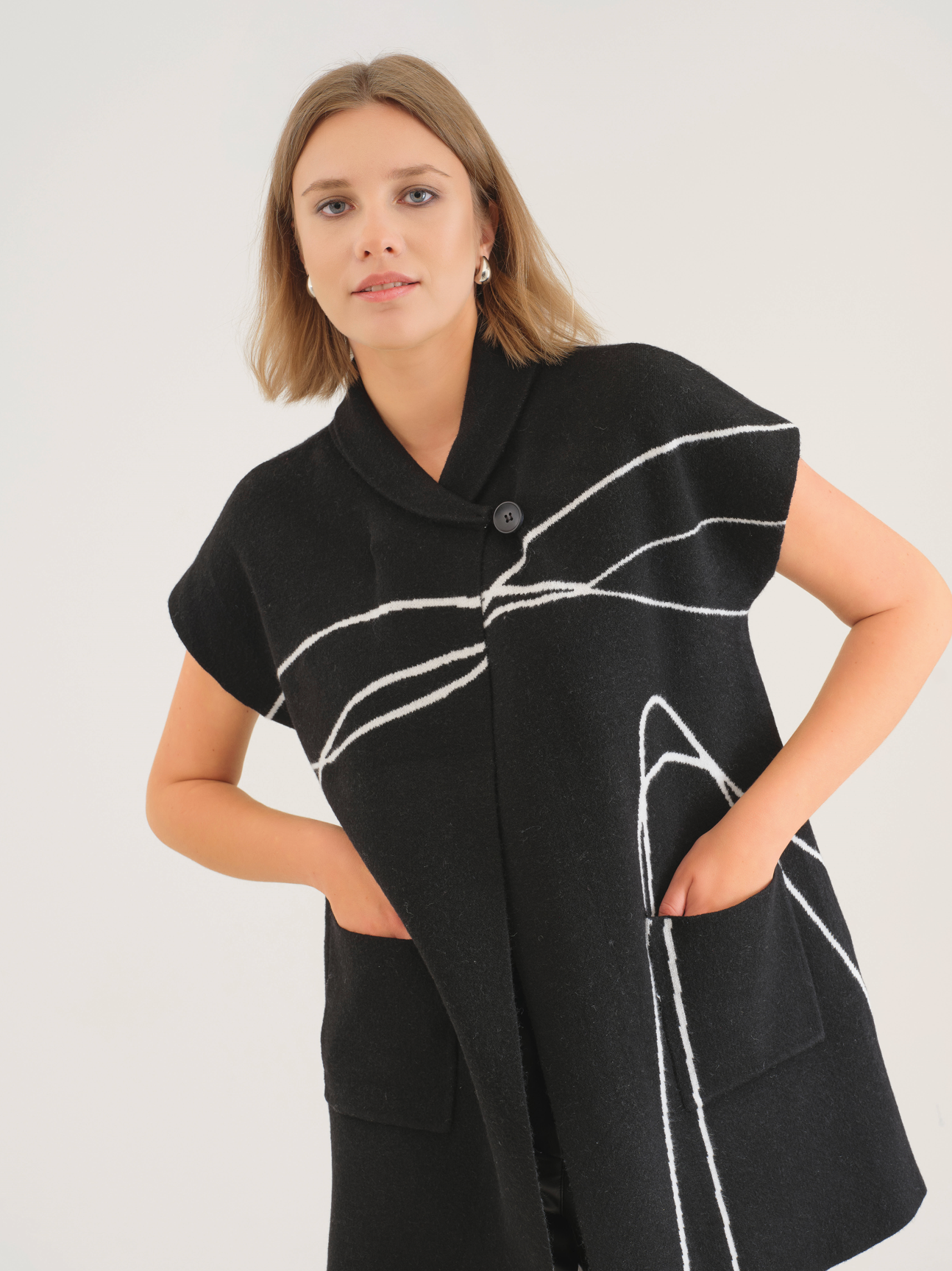 Black Long Line Tunic - 75303