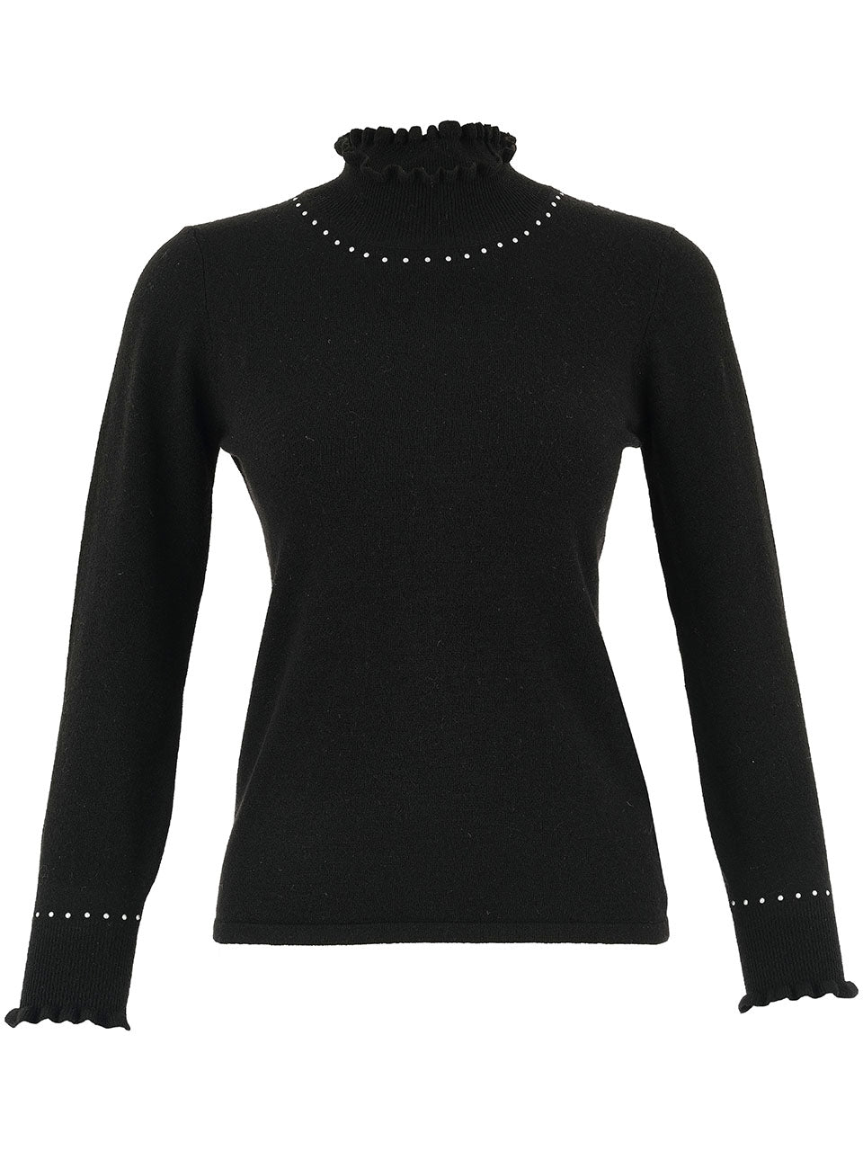 Black Polo Neck Sweater - 75309