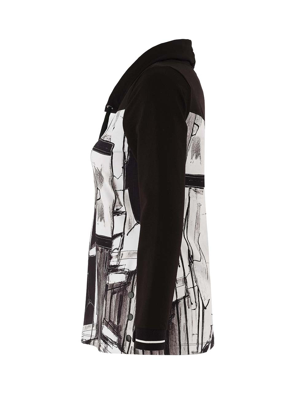 Black Abstract Print Tunic - 75633