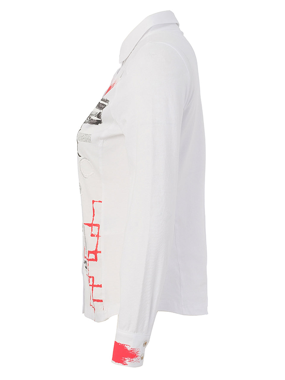 White Geo Stripes Shirt - 76262