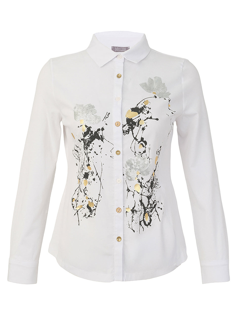 White Front Print Shirt - 76263