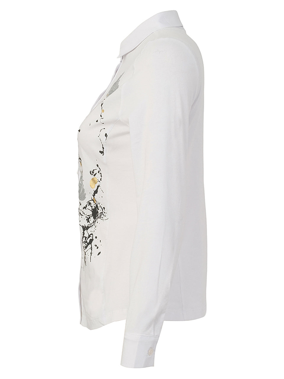 White Front Print Shirt - 76263