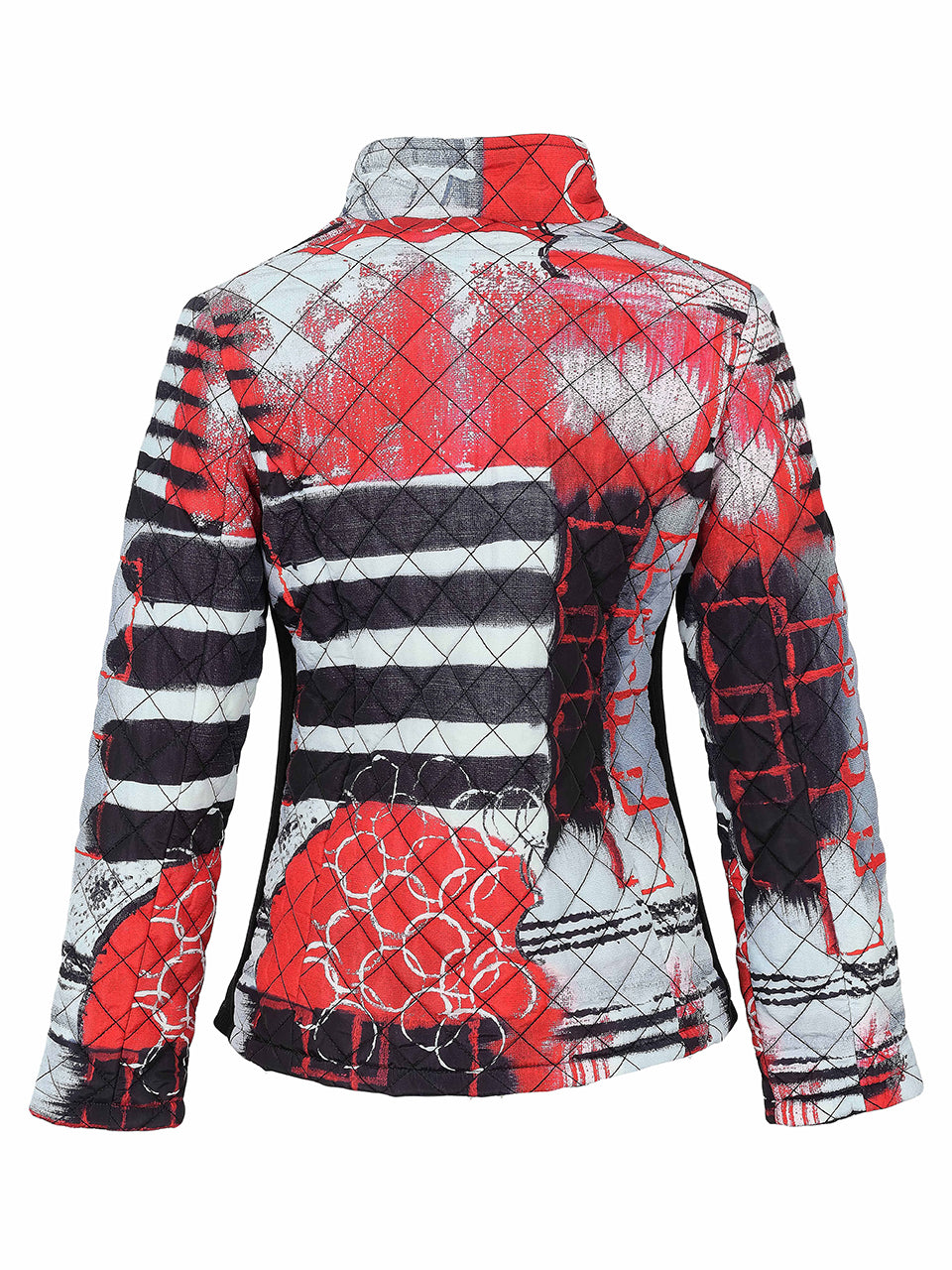 Geo Stripes Black & Red Jacket - 76811