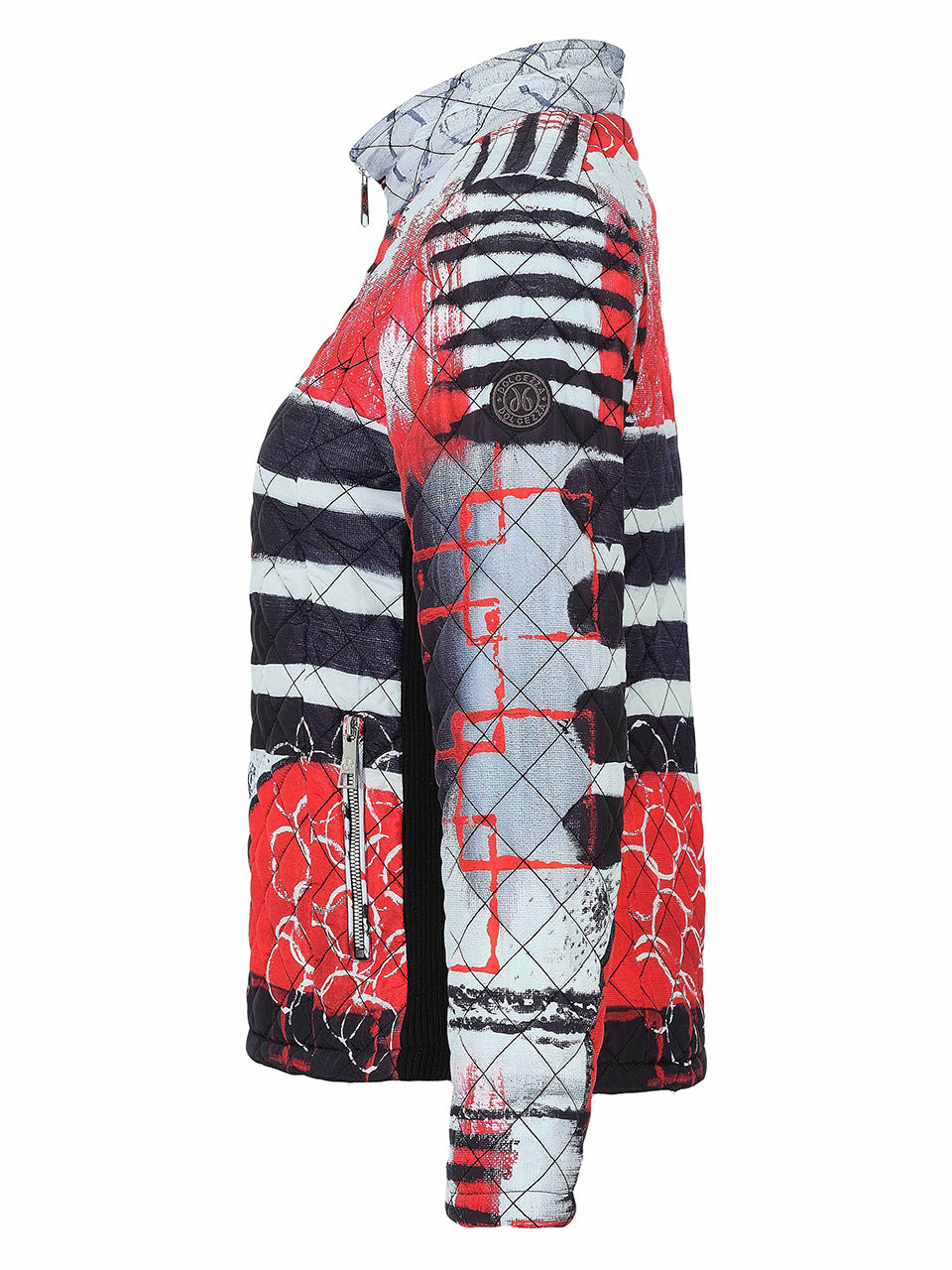 Geo Stripes Black & Red Jacket - 76811