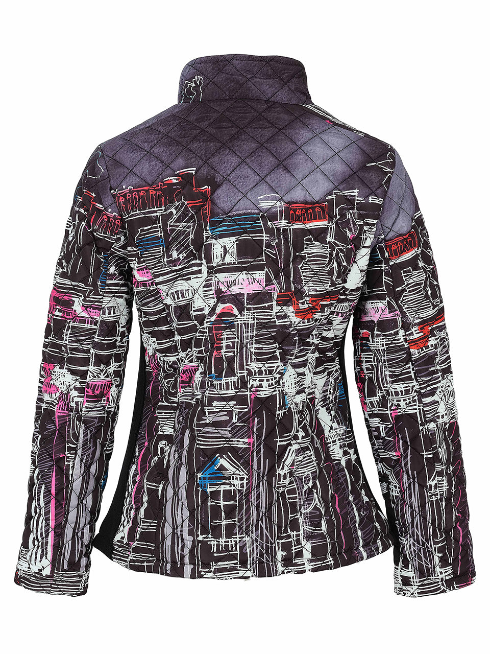 Trevi Black & Multi Print Jacket - 76812