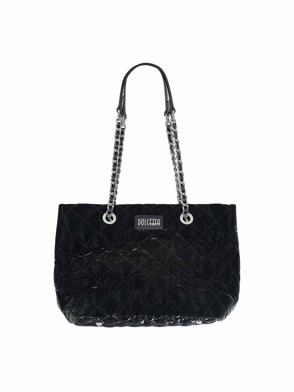 Black Chain Handle Shoulder Bag - 76950