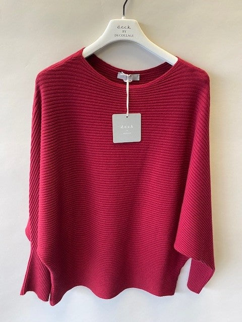 Bordeaux Batwing Sweater - 7725
