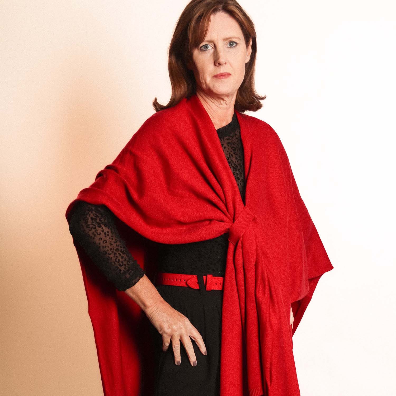Red Pull Through Poncho - 8003618