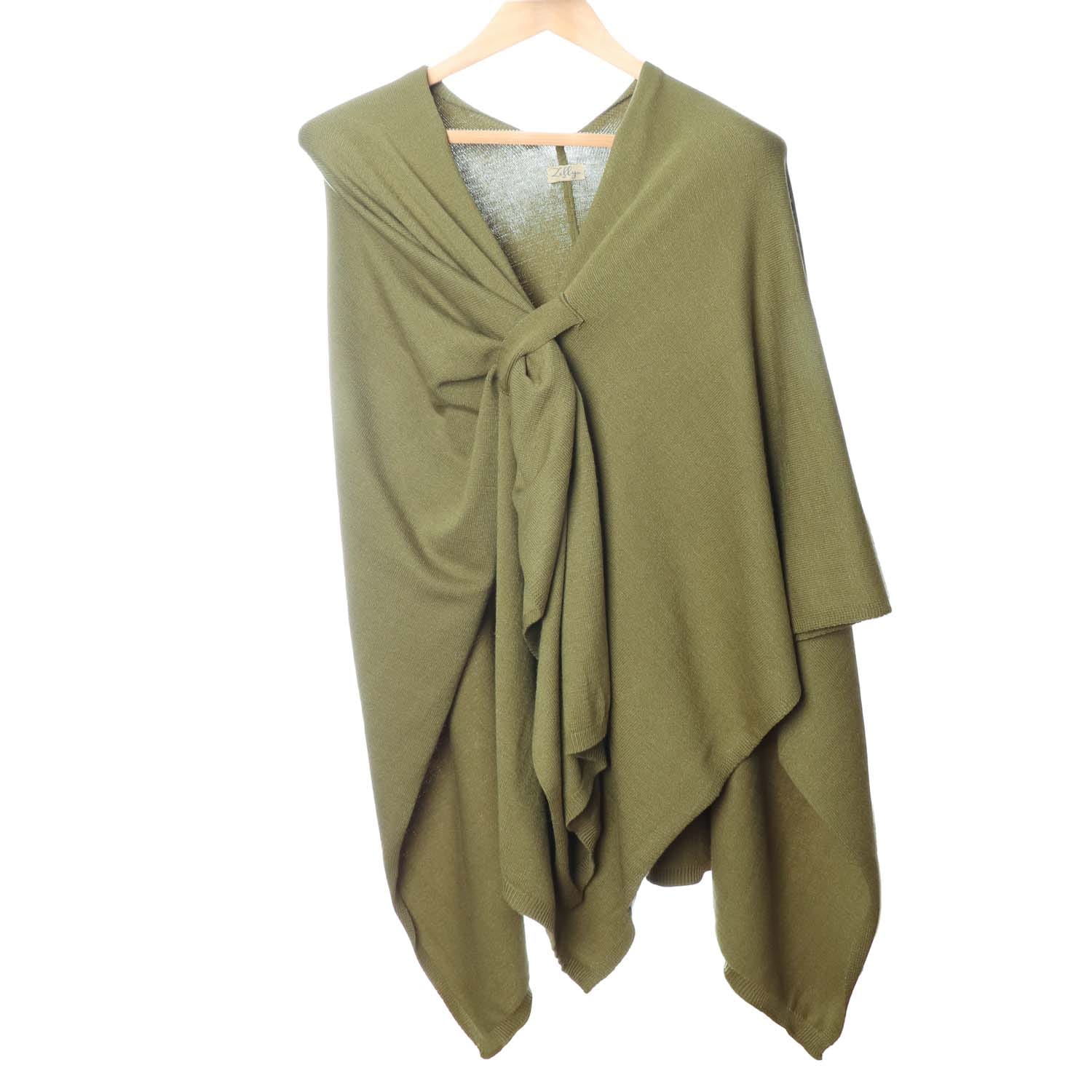 Olive Pull Through Poncho - 8003628