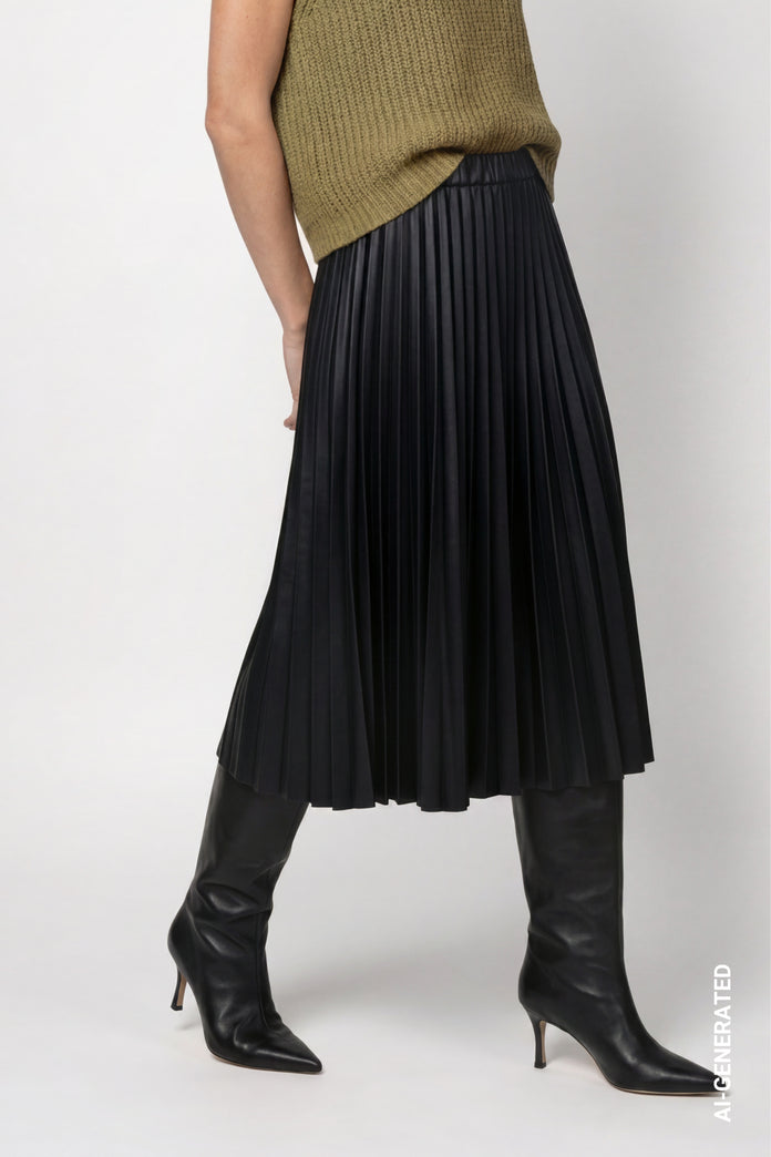 Black Pleated Skirt - 809763