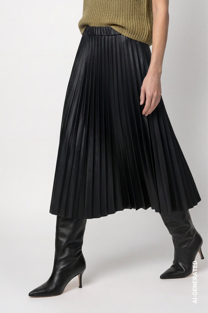 Black Pleated Skirt - 809763