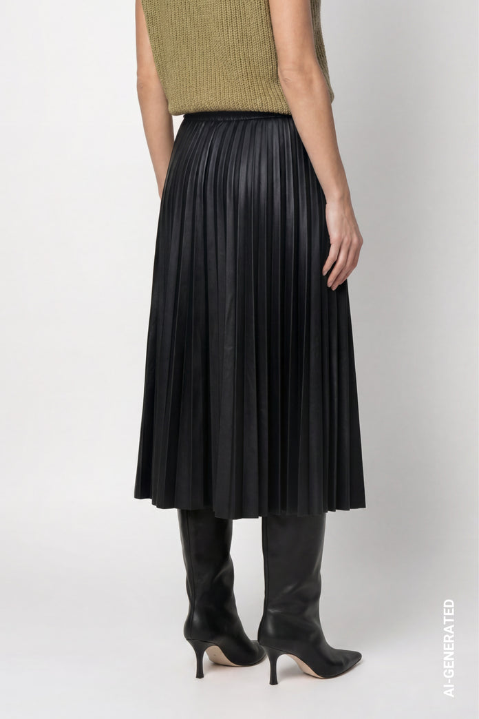 Black Pleated Skirt - 809763