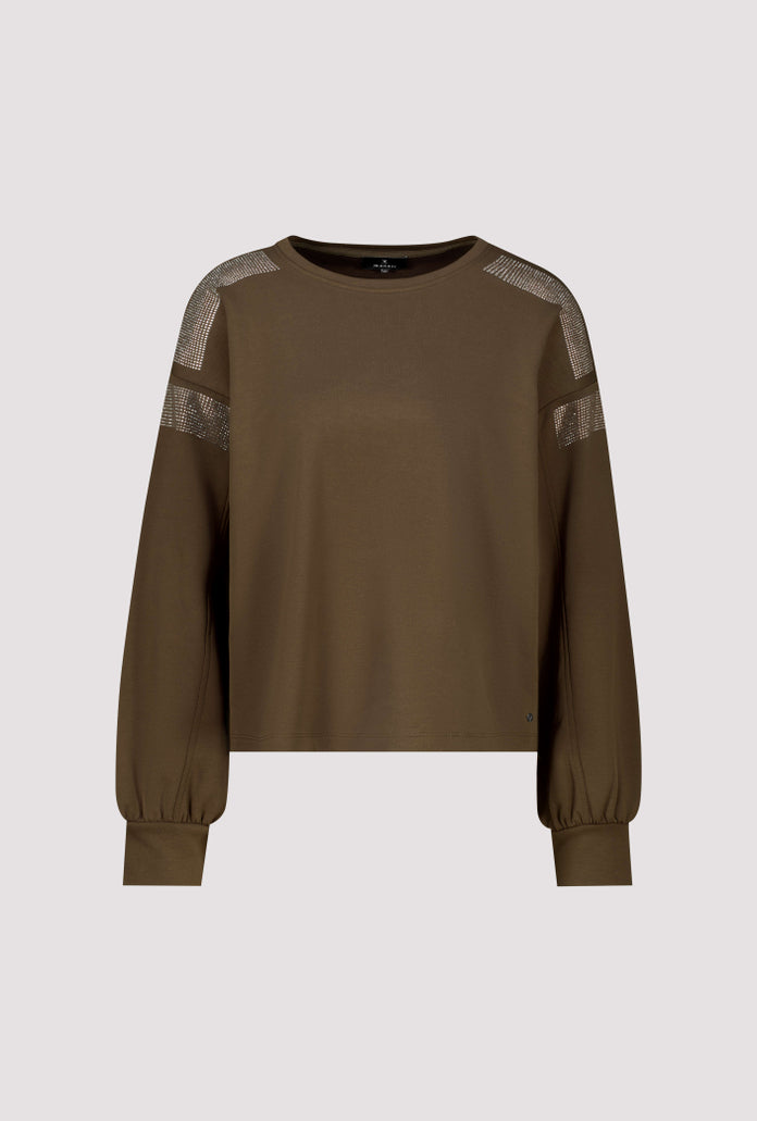 Olive Embellished Sweatshirt - 809864