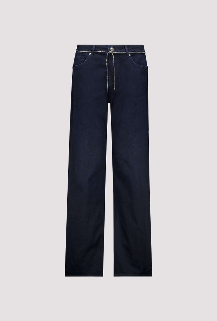 Dark Denim Wide Leg Jeans - 810112