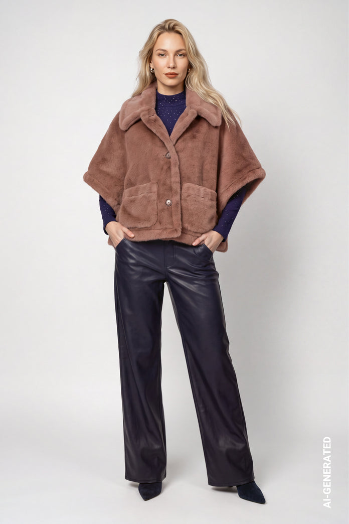 Tiramisu Reversible Faux Fur Jacket - 810138