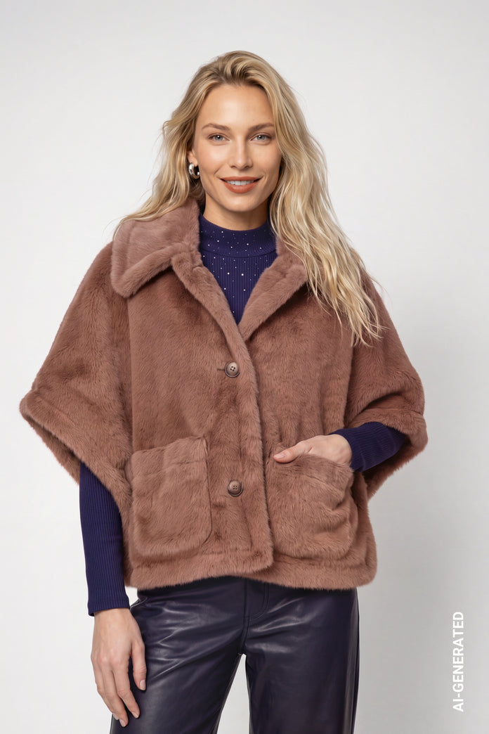 Tiramisu Reversible Faux Fur Jacket - 810138