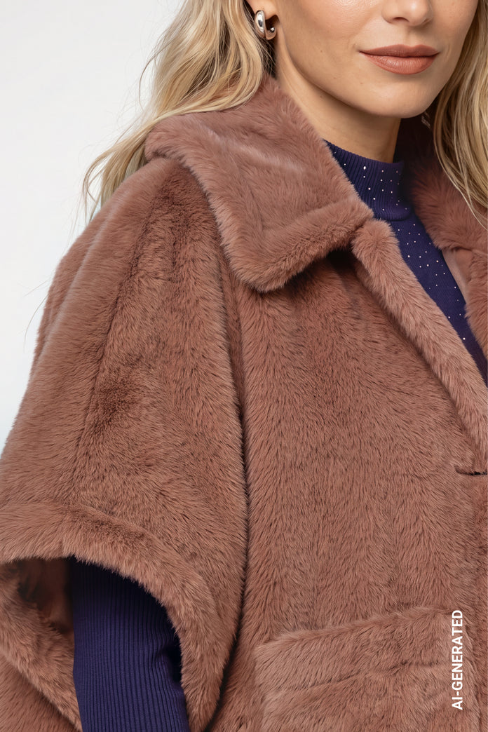 Tiramisu Reversible Faux Fur Jacket - 810138