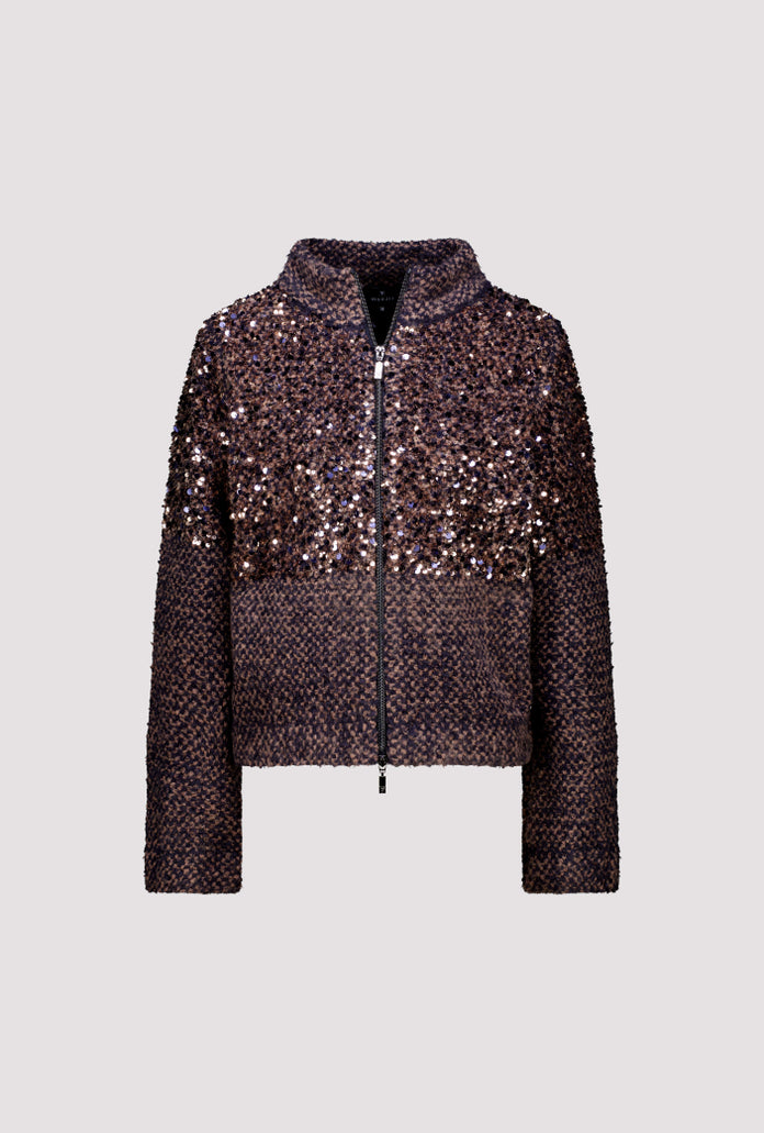 Dark Blue Rhinestone Cardigan - 810408