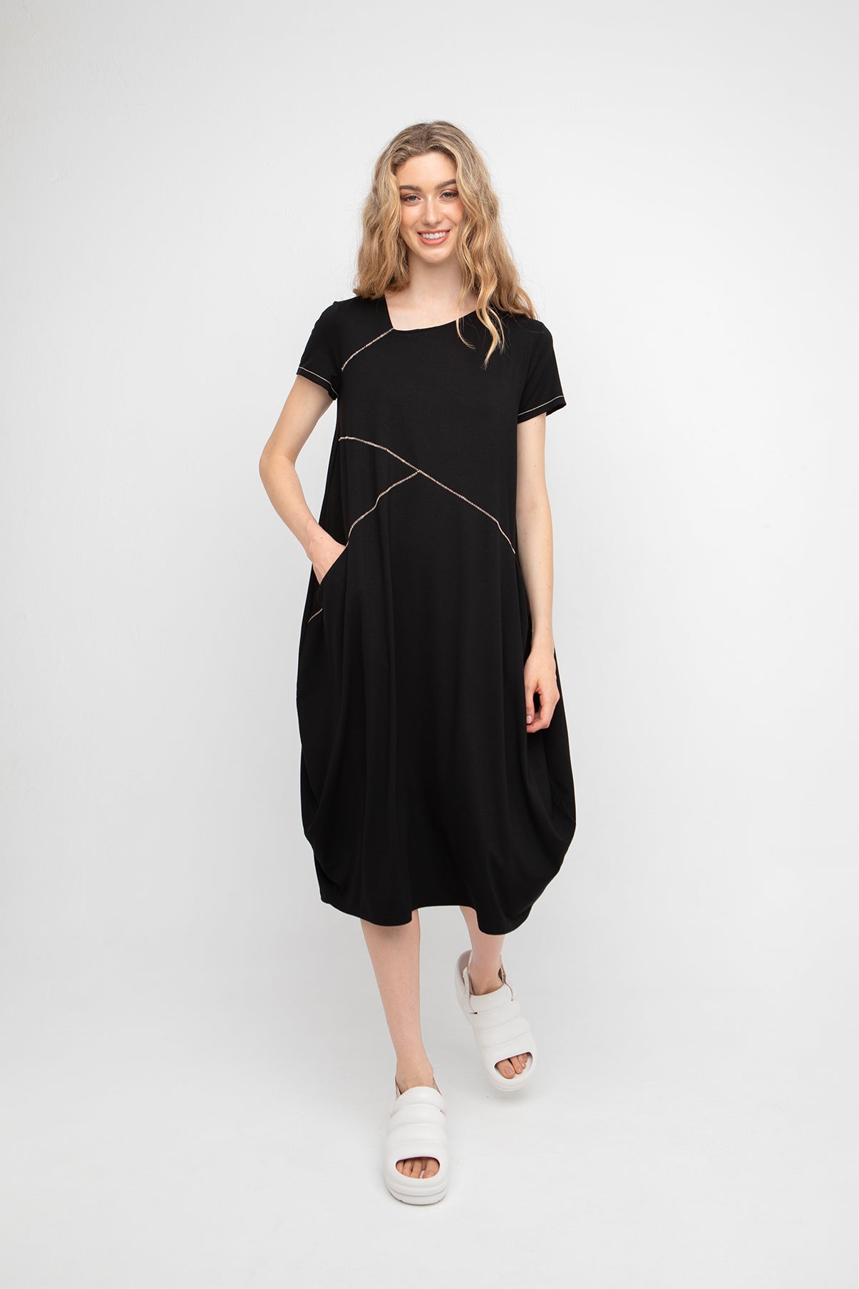 Black Midi Dress - 850234