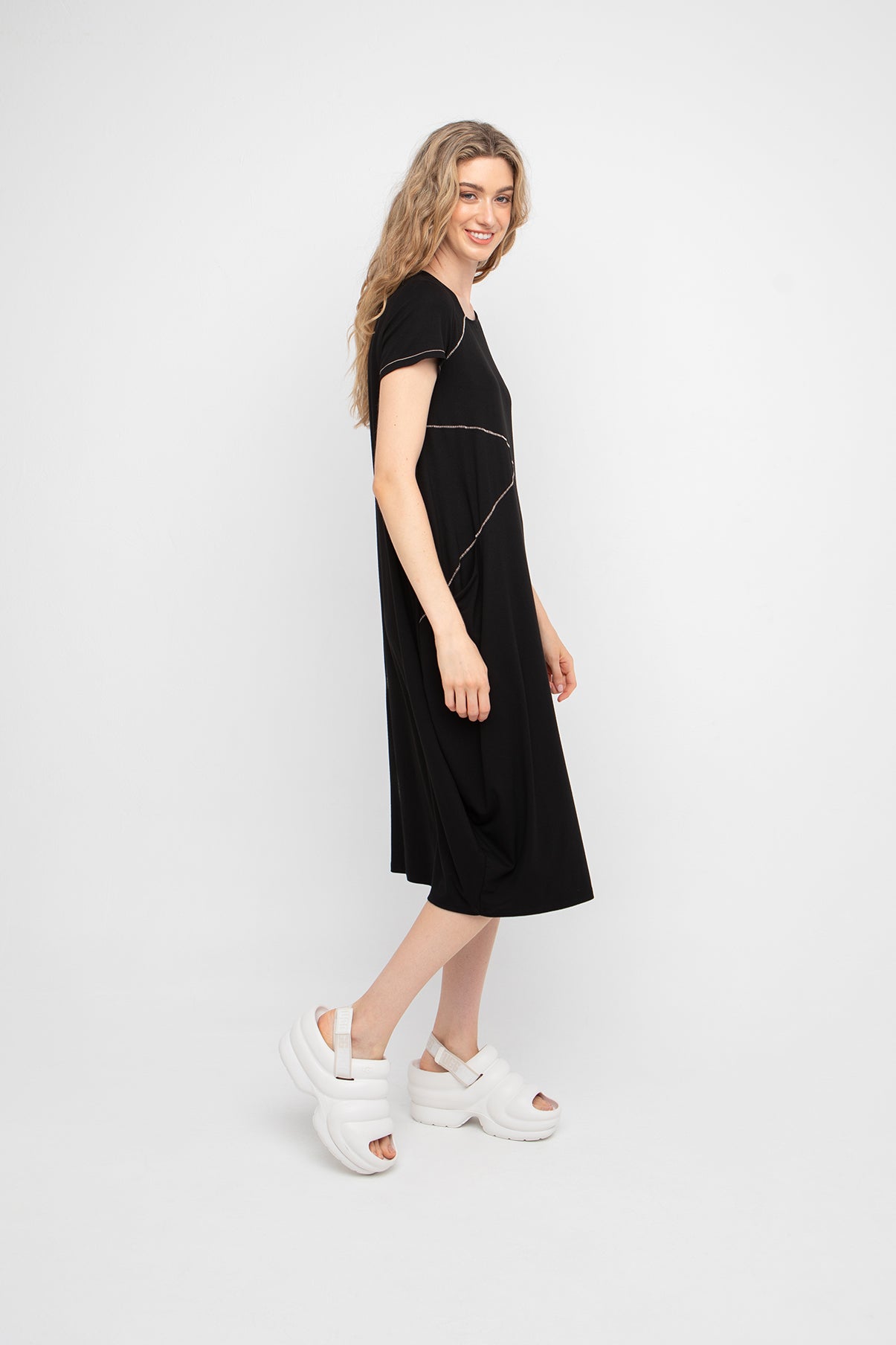 Black Midi Dress - 850234