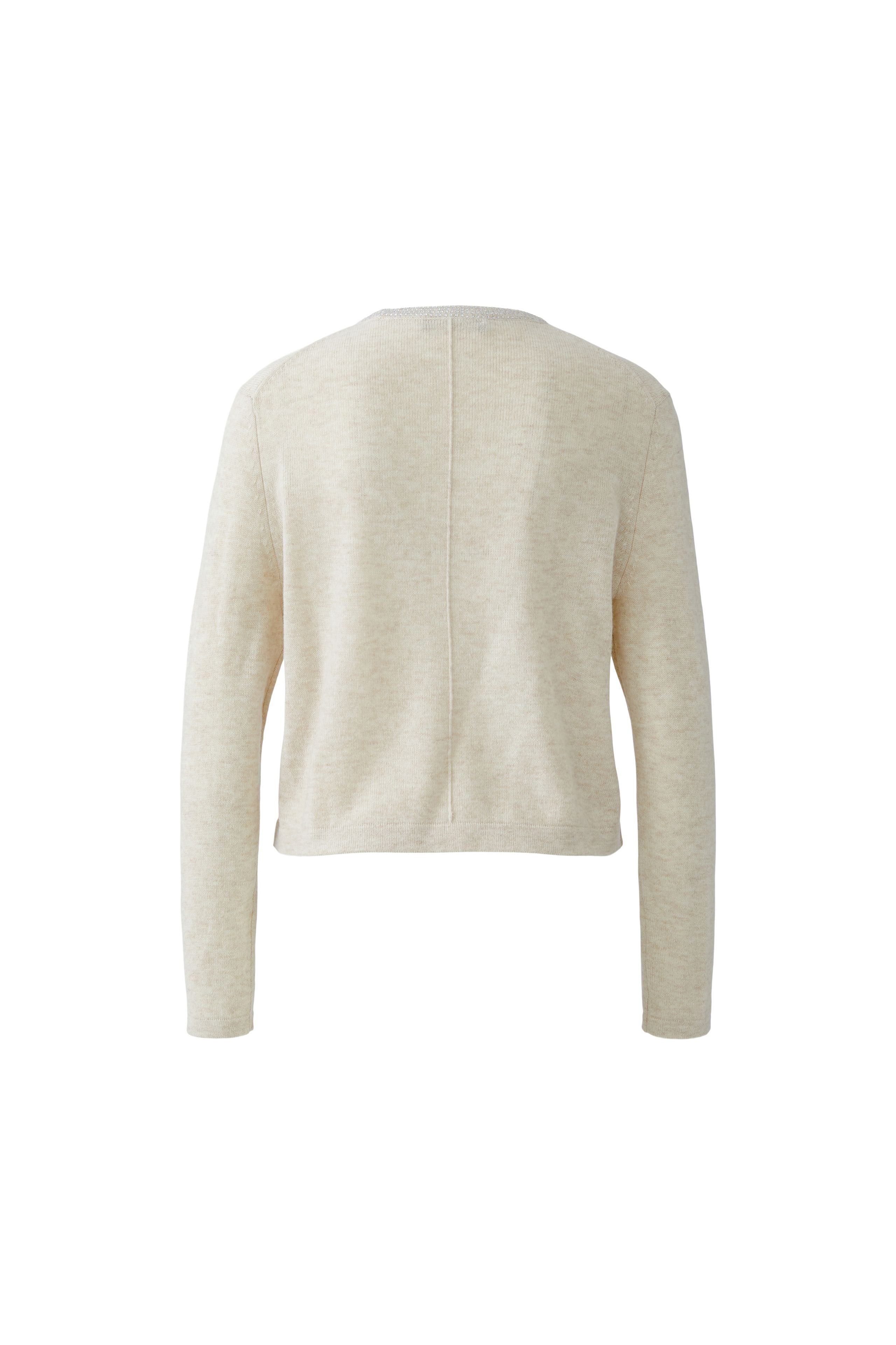 Off White Melange Sweater - 86044