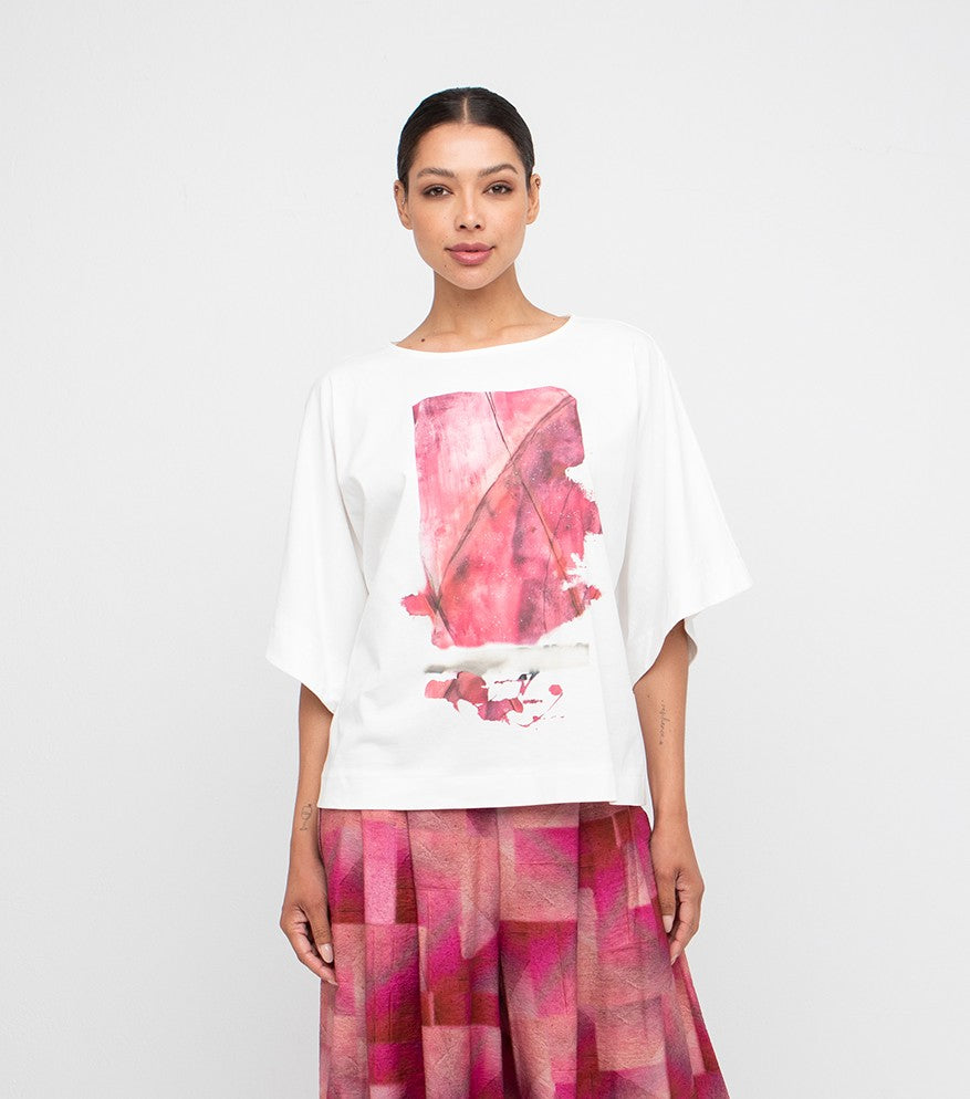 Coral Front Print T-Shirt - 860614