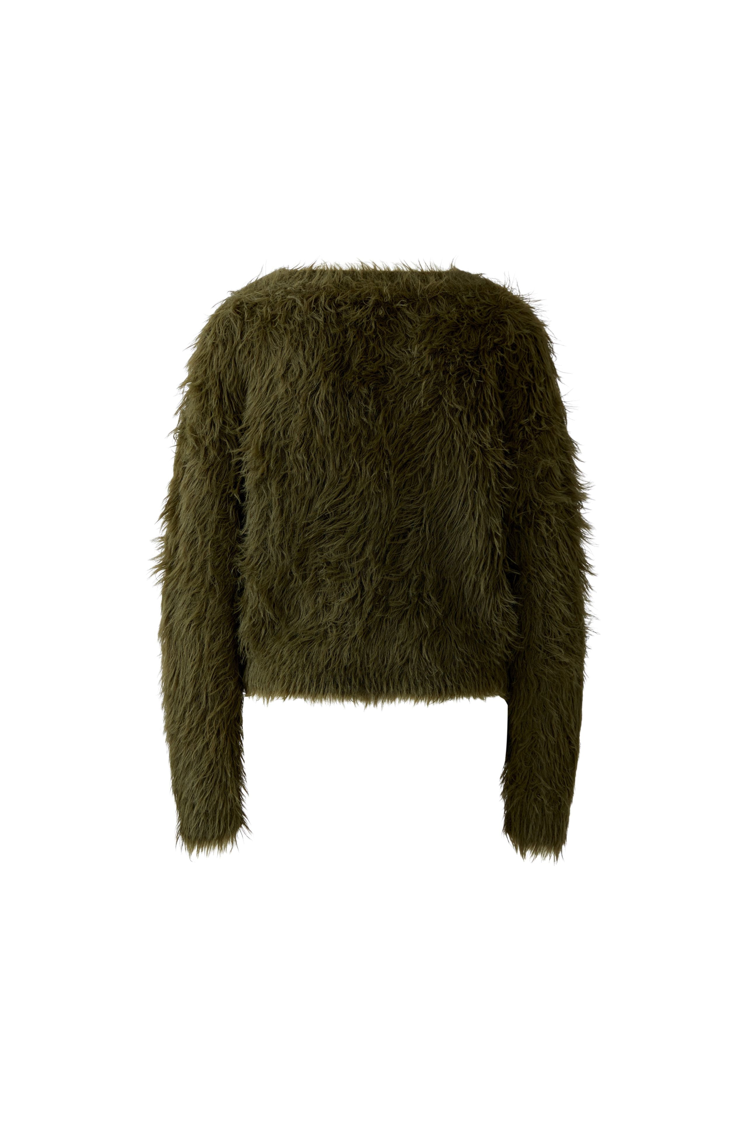 Khaki Fluffy Sweater - 86064
