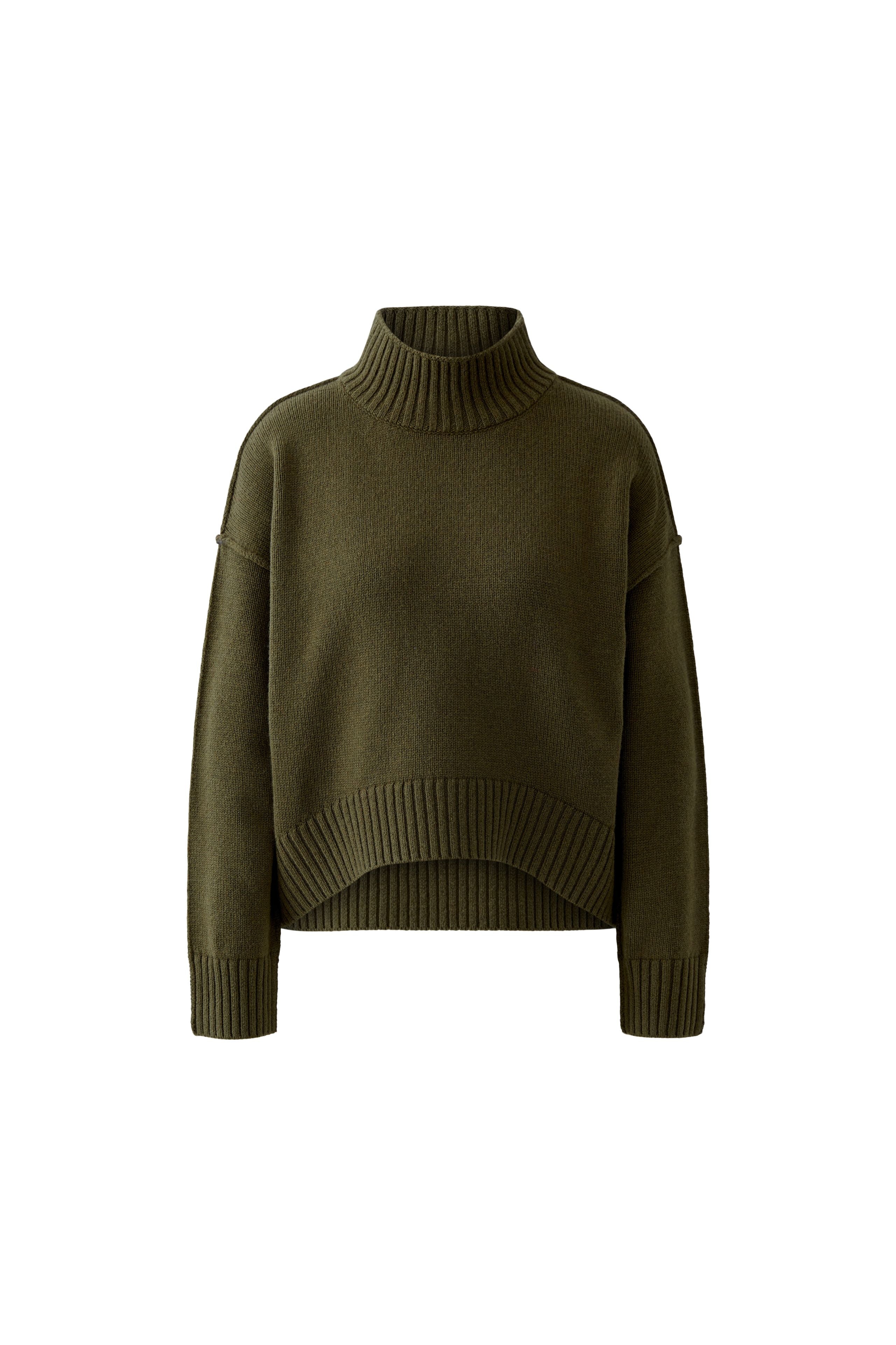 Khaki Funnel Neck Jumper - 86084