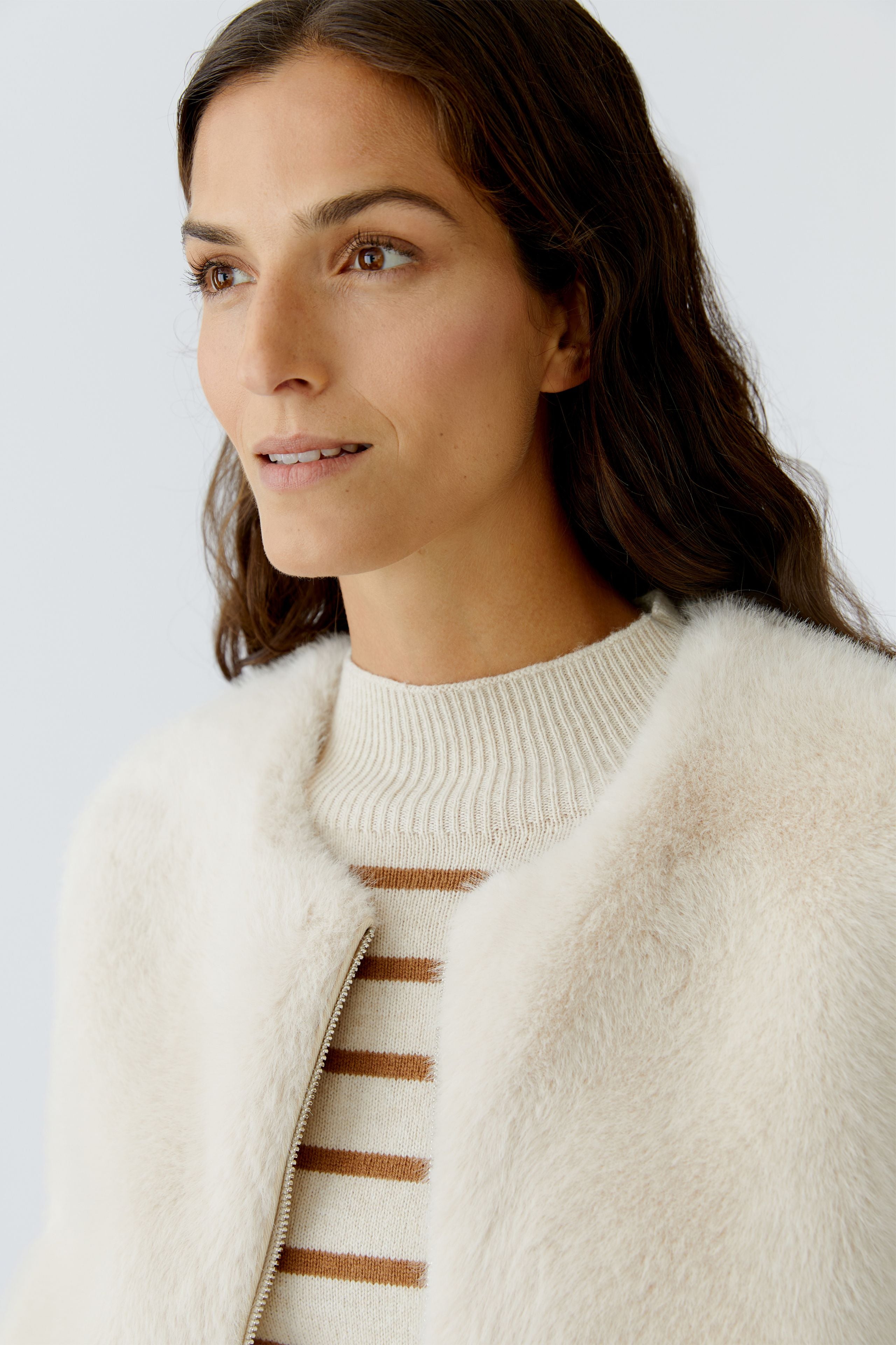 Whitecap Grey Faux Fur Gilet - 86159