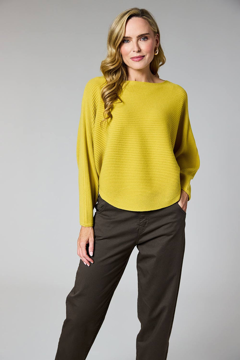 Mustard Batwing Sweater - 8948