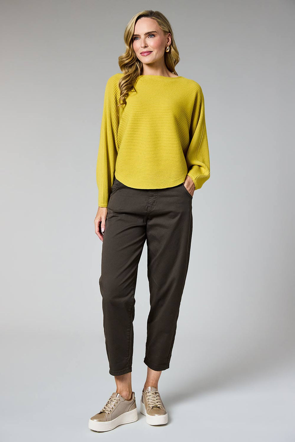Mustard Batwing Sweater - 8948
