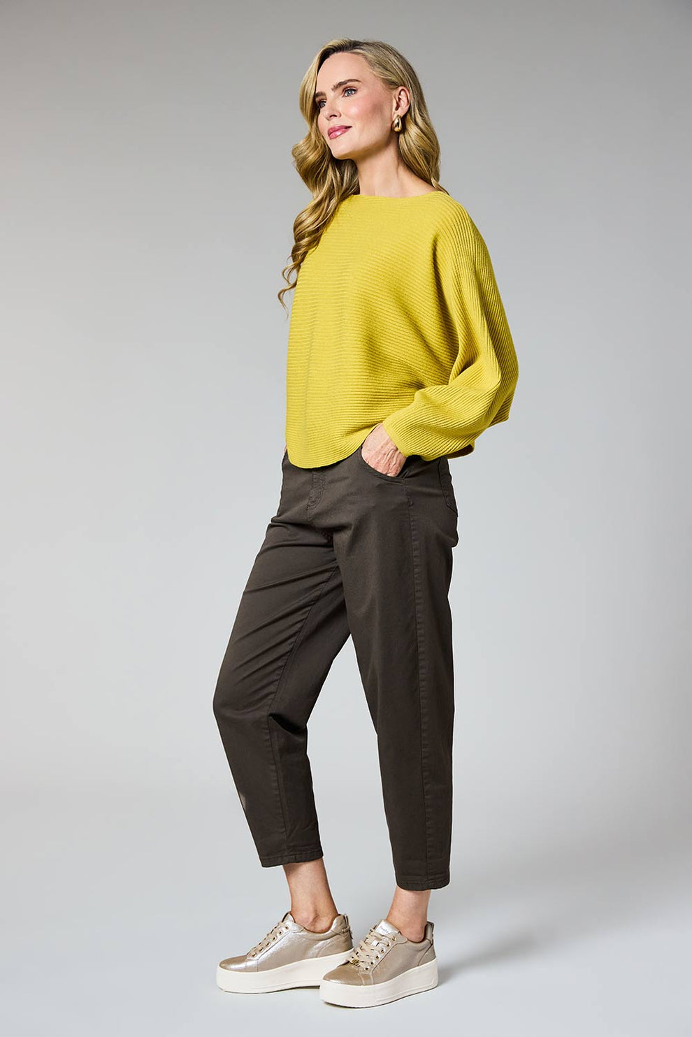 Mustard Batwing Sweater - 8948