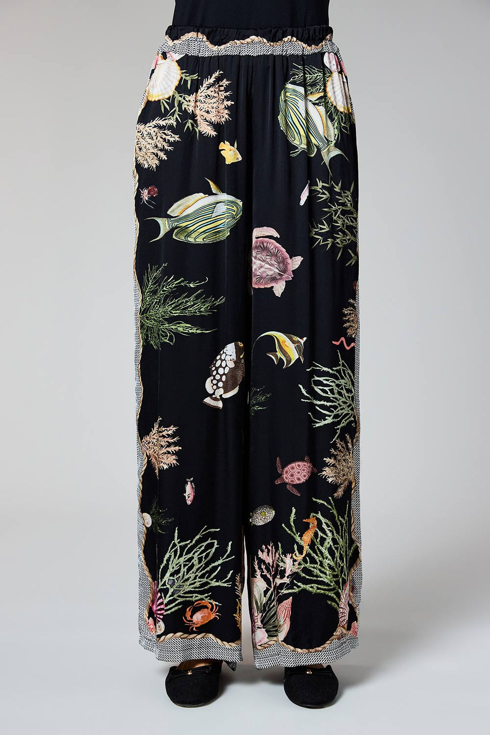 Black Fish Palazzo Pants - 9099