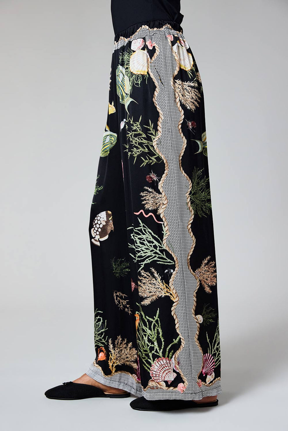 Black Fish Palazzo Pants - 9099