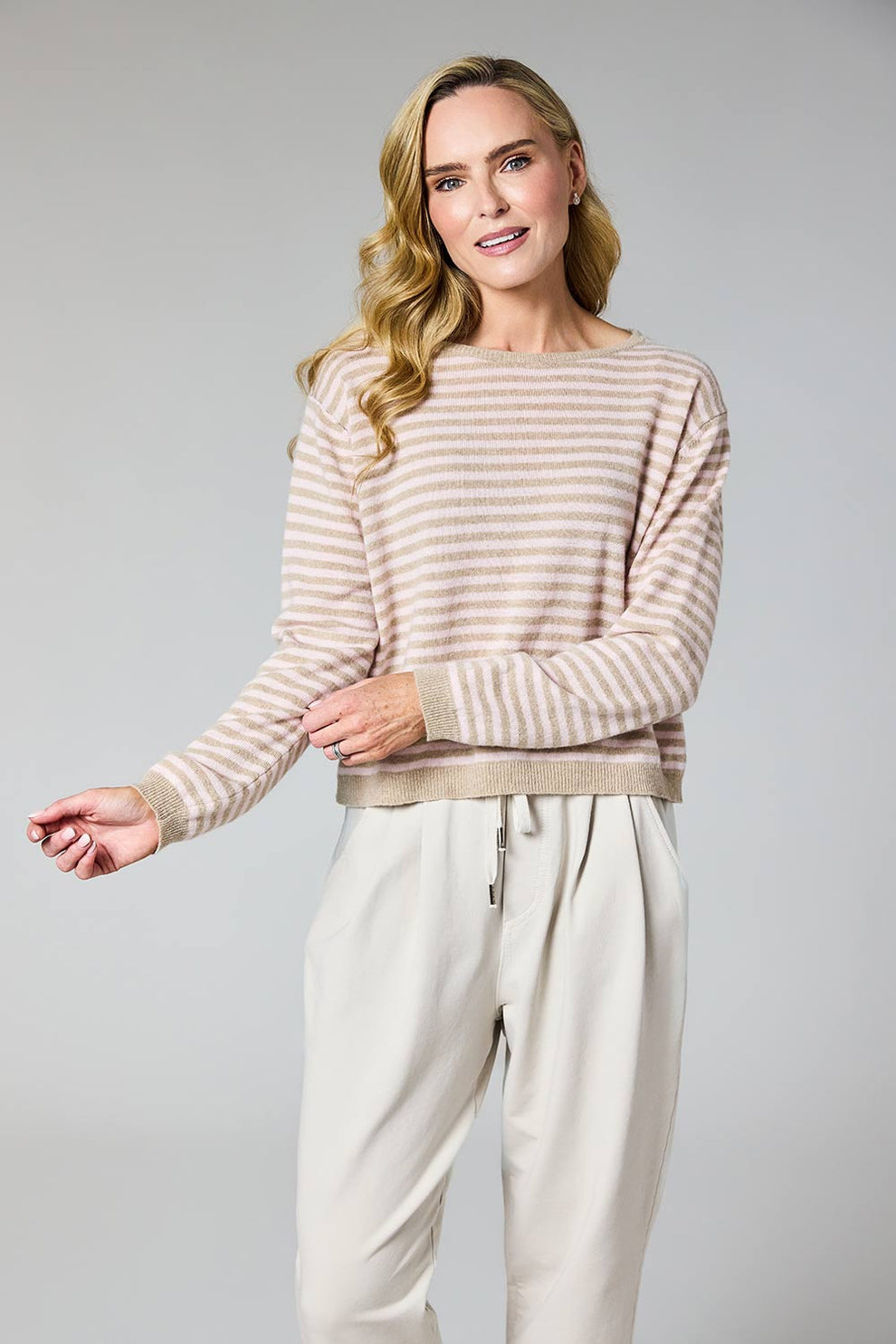 Pink Striped Knit - 91011