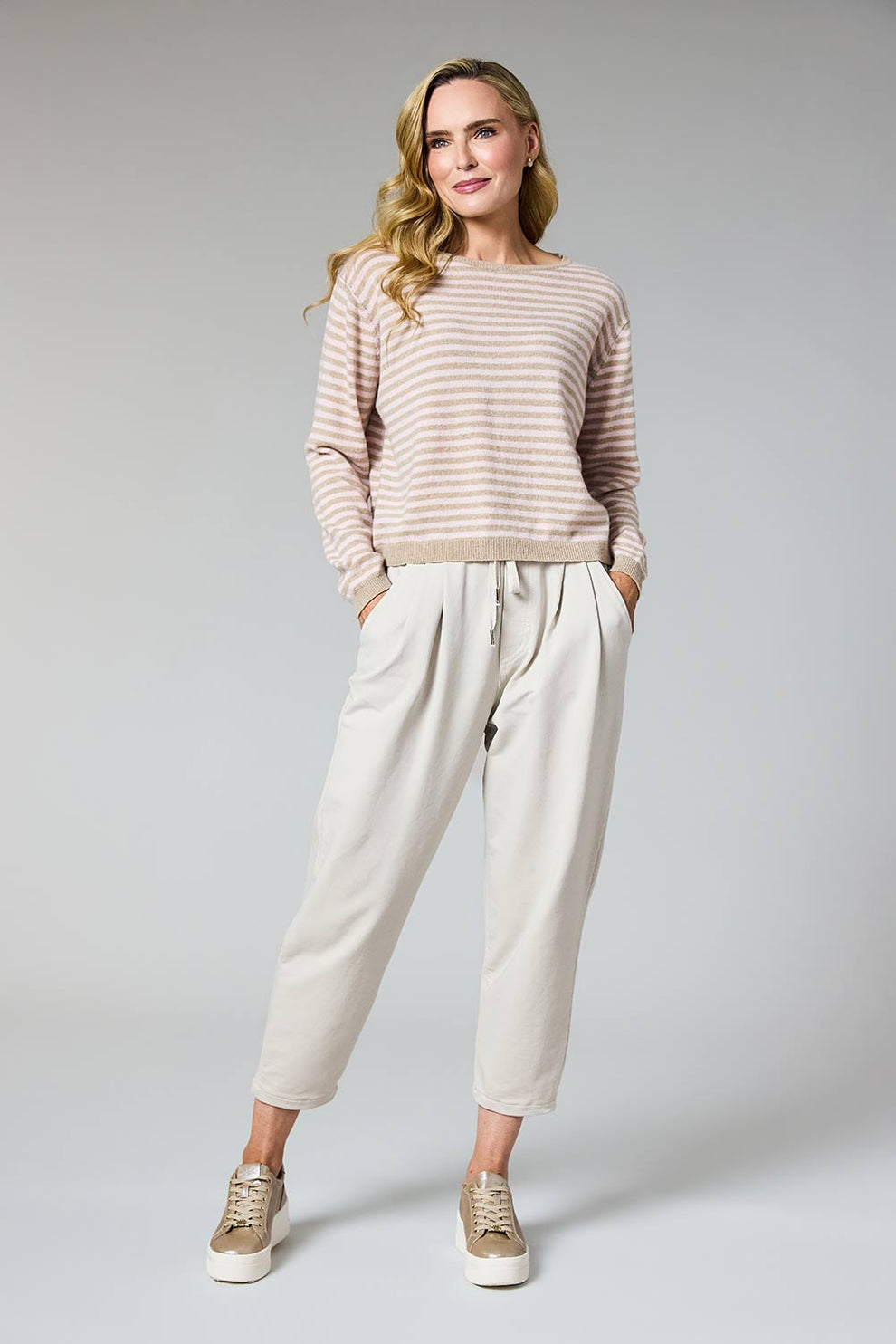 Pink Striped Knit - 91011