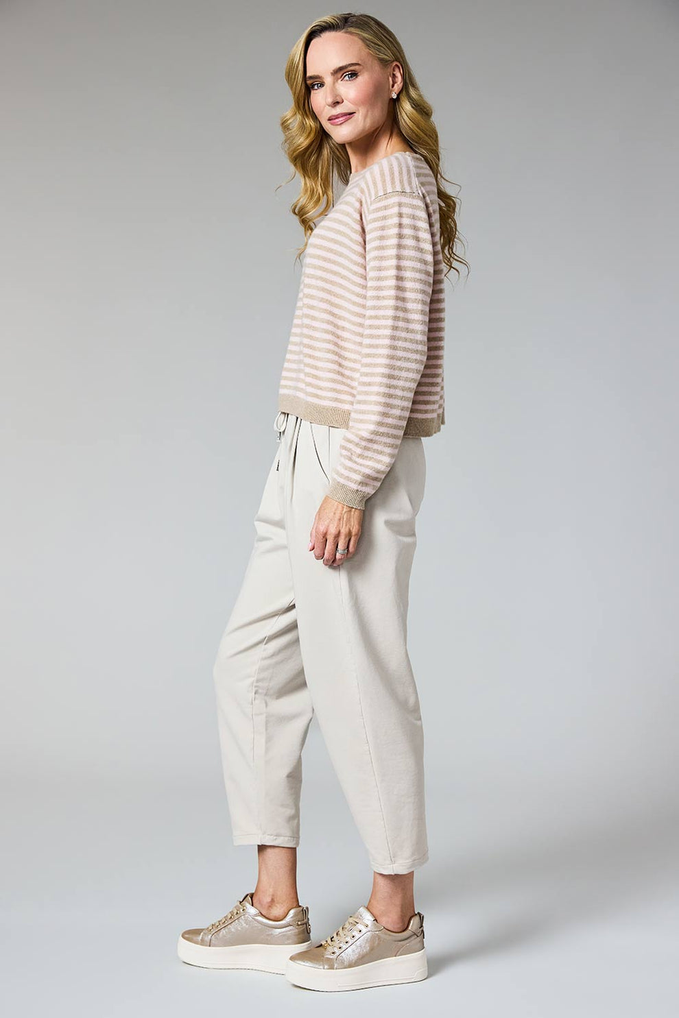 Pink Striped Knit - 91011