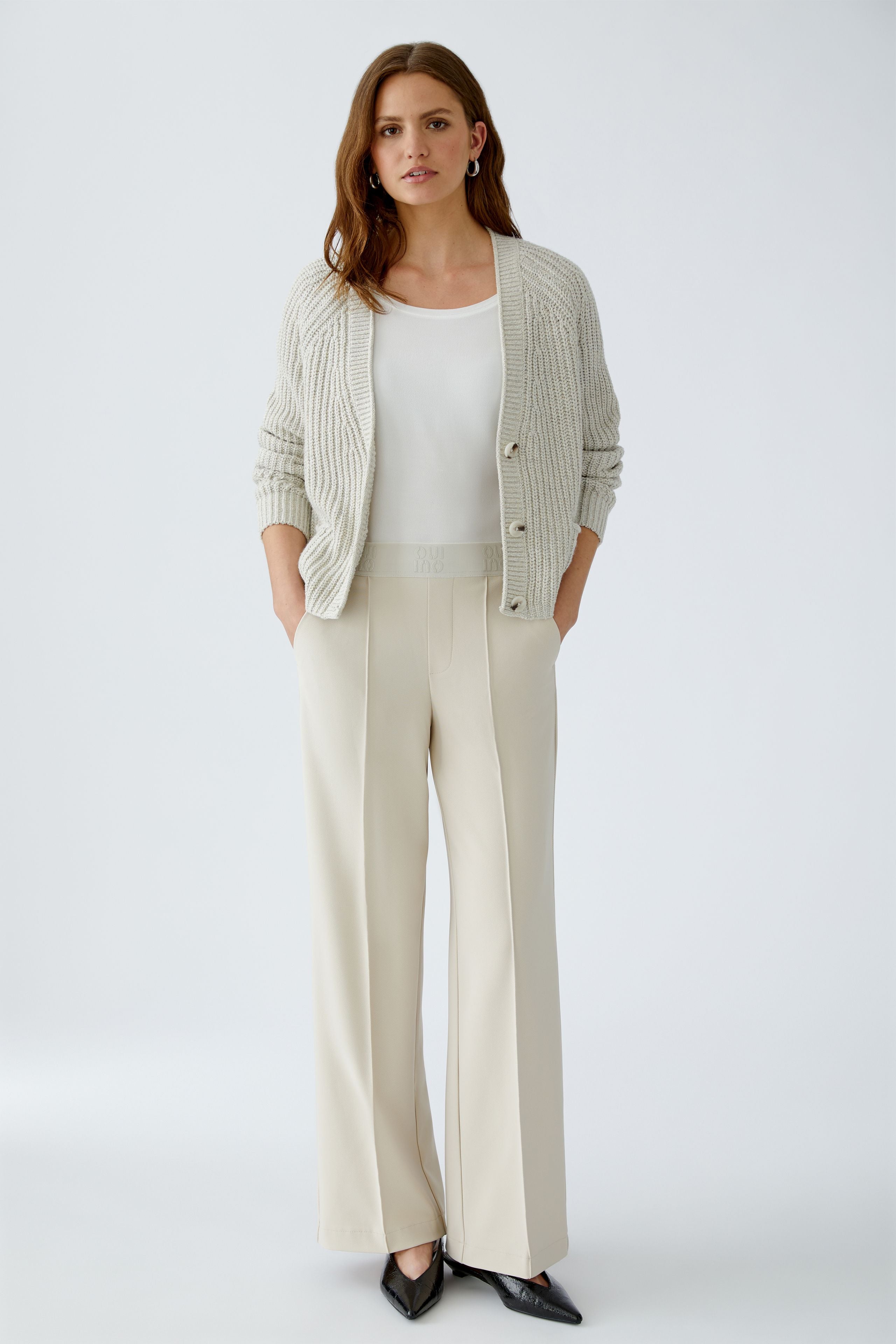 Off White Pull On Trousers - 91737