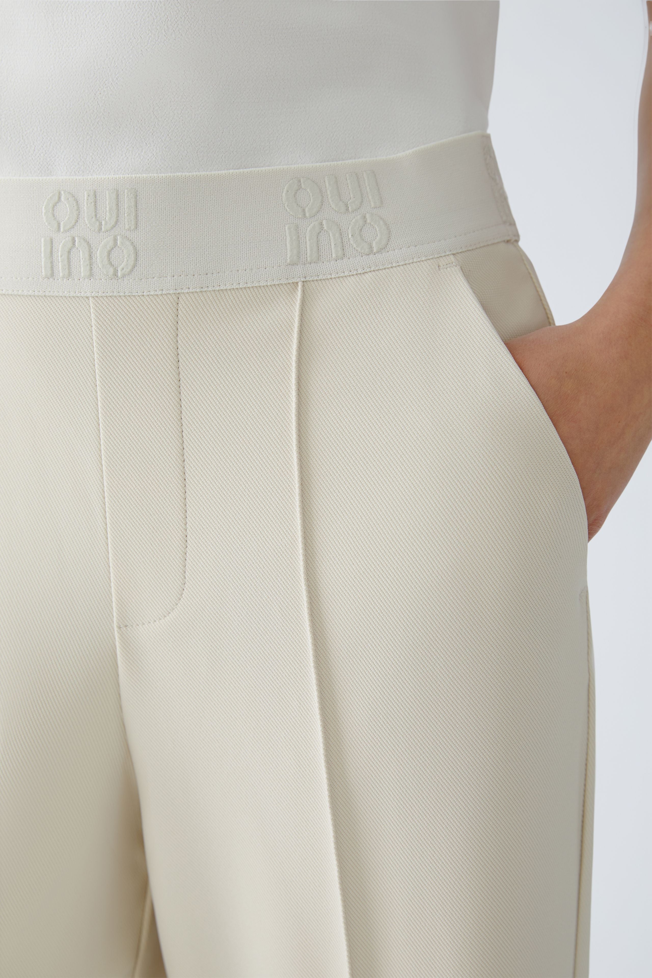 Off White Pull On Trousers - 91737