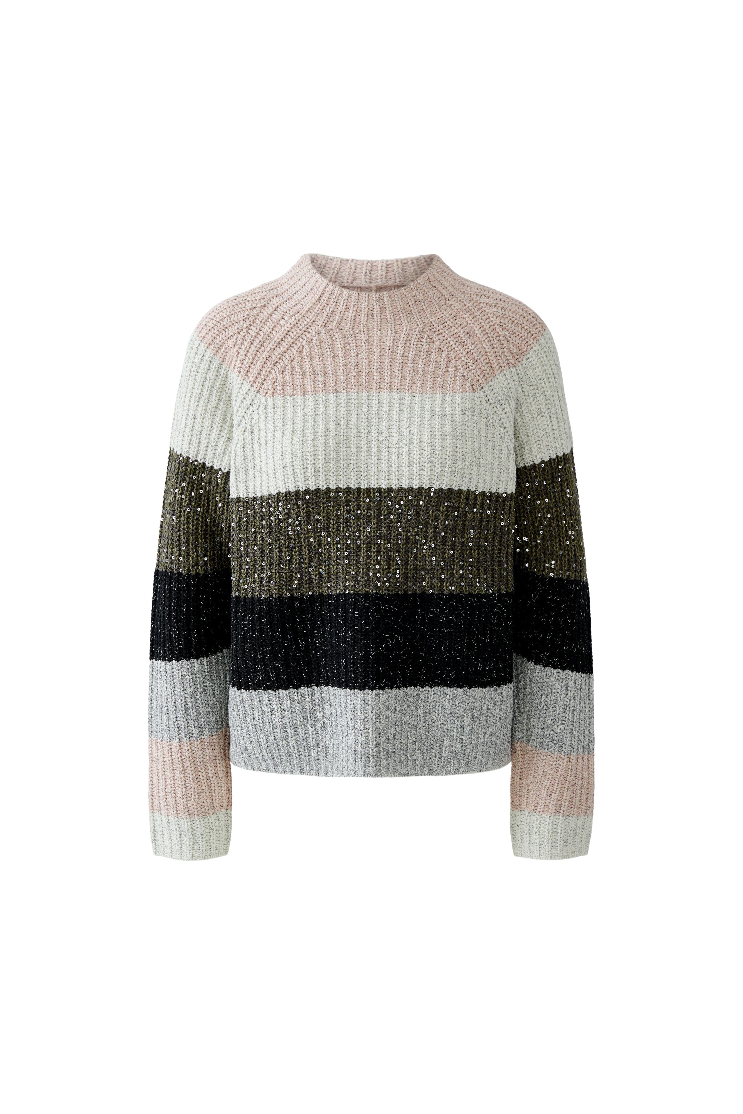Khaki Rose Block Stripe Sweater - 95088