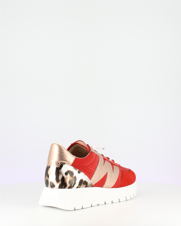 Red & Animal Print Trainers - A-24100