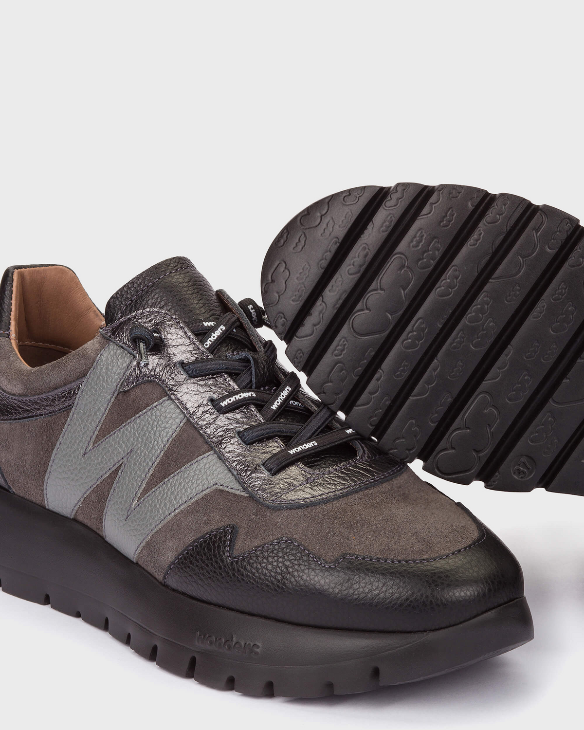 Black & Grey Trainers - A-24110