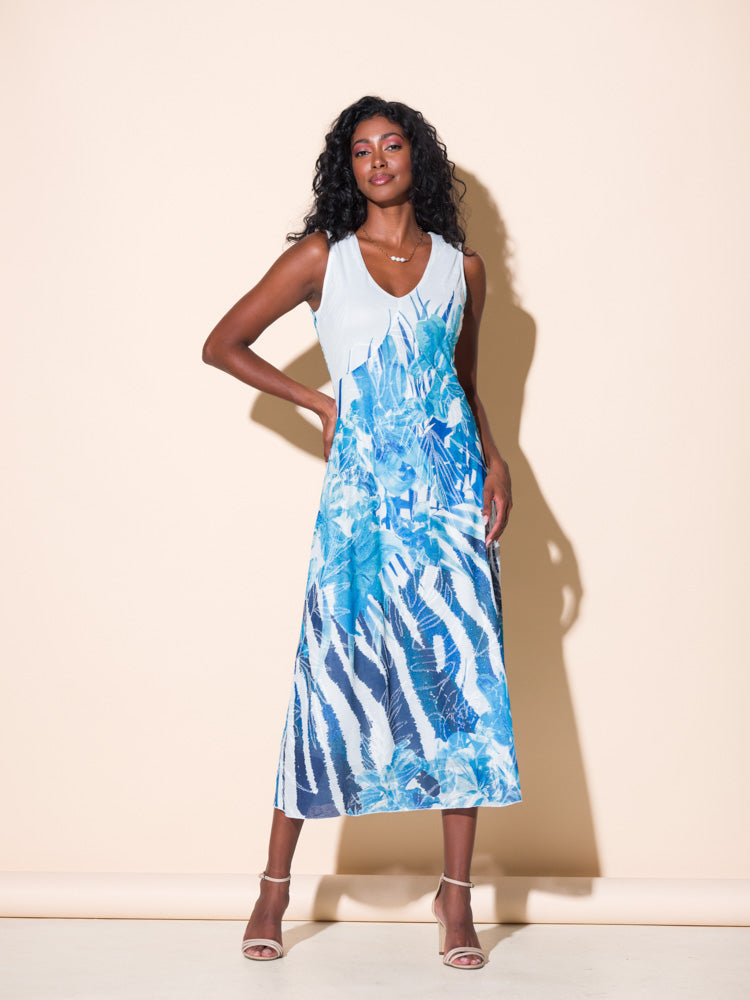 Blue Print Dress A43120