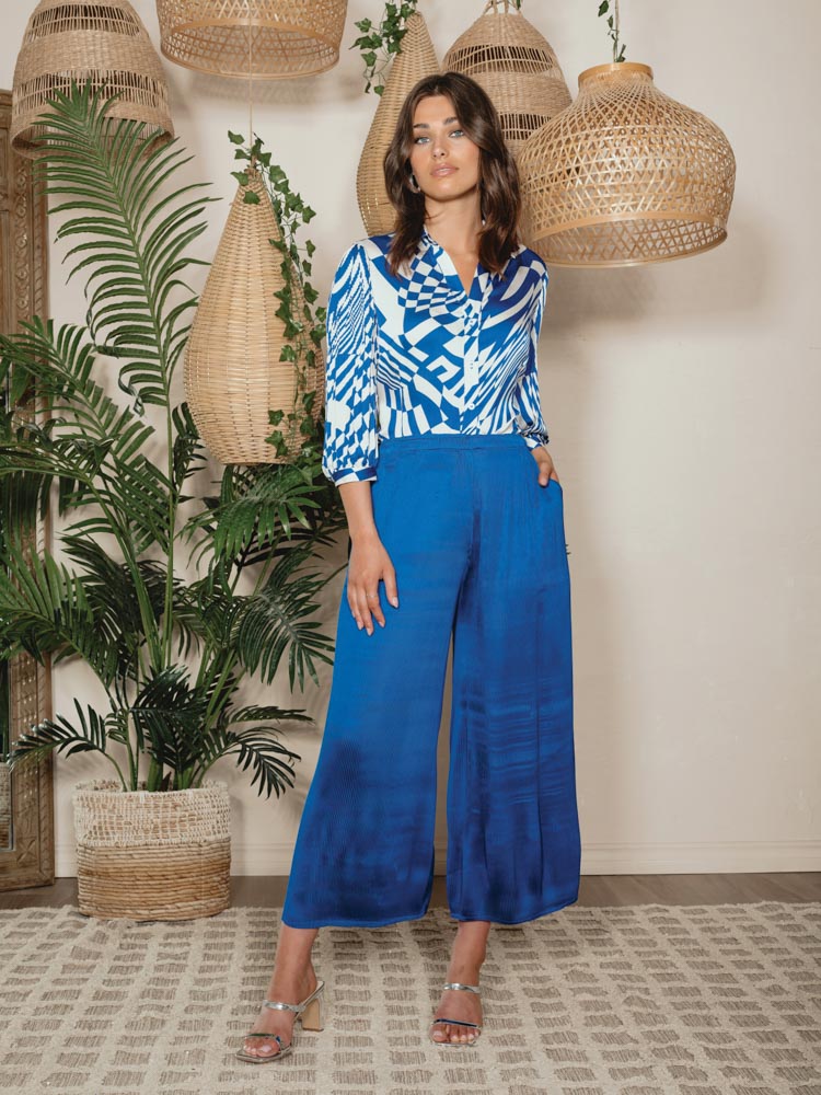 Wide Leg Cropped Trousers A43428