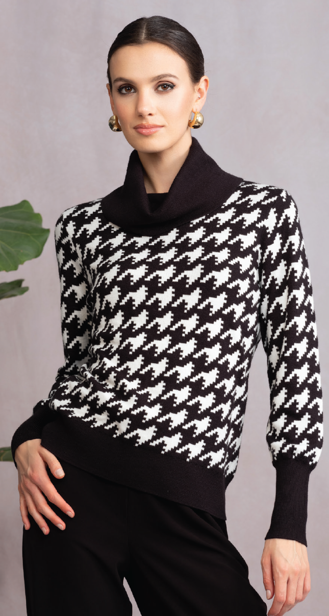 Black Houndstooth Sweater - A46387