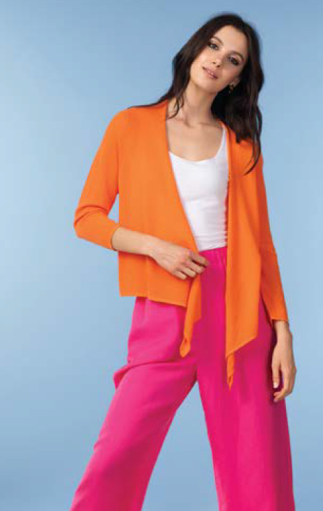 Orange Tie Front Cardigan - A47226